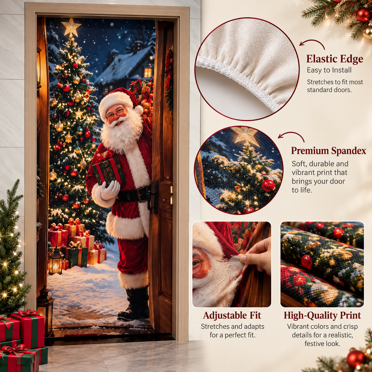 Adjustable Christmas Door Cover