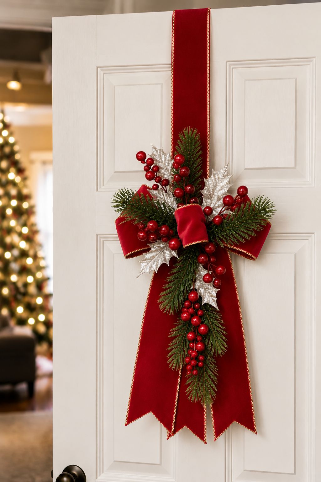 Handcrafted Christmas Door Swag