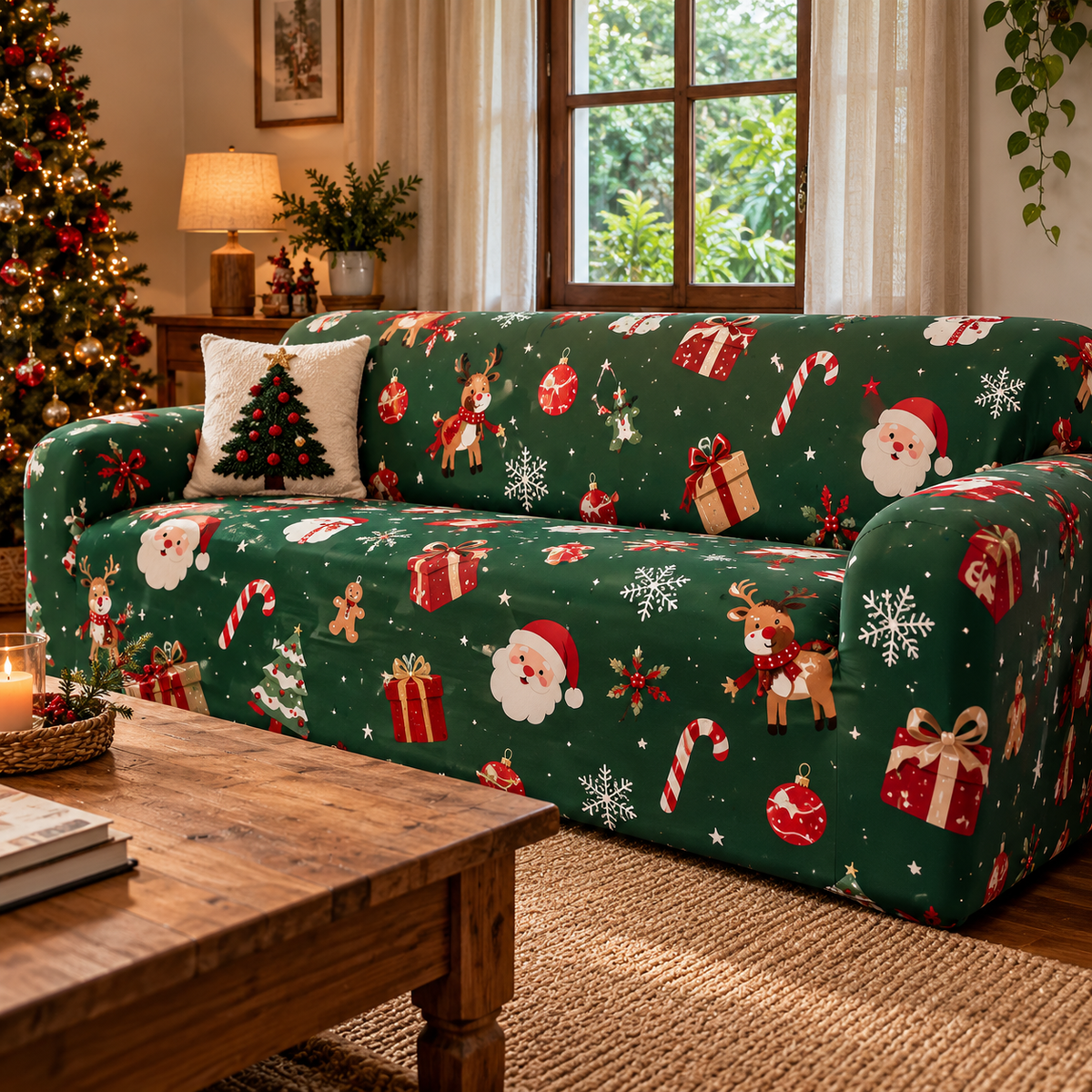 Christmas Stretch Sofa Cover