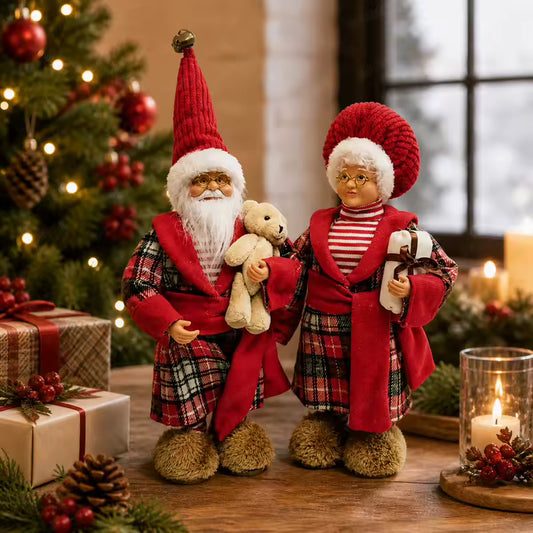 Mr. & Mrs. Claus Christmas Doll Set